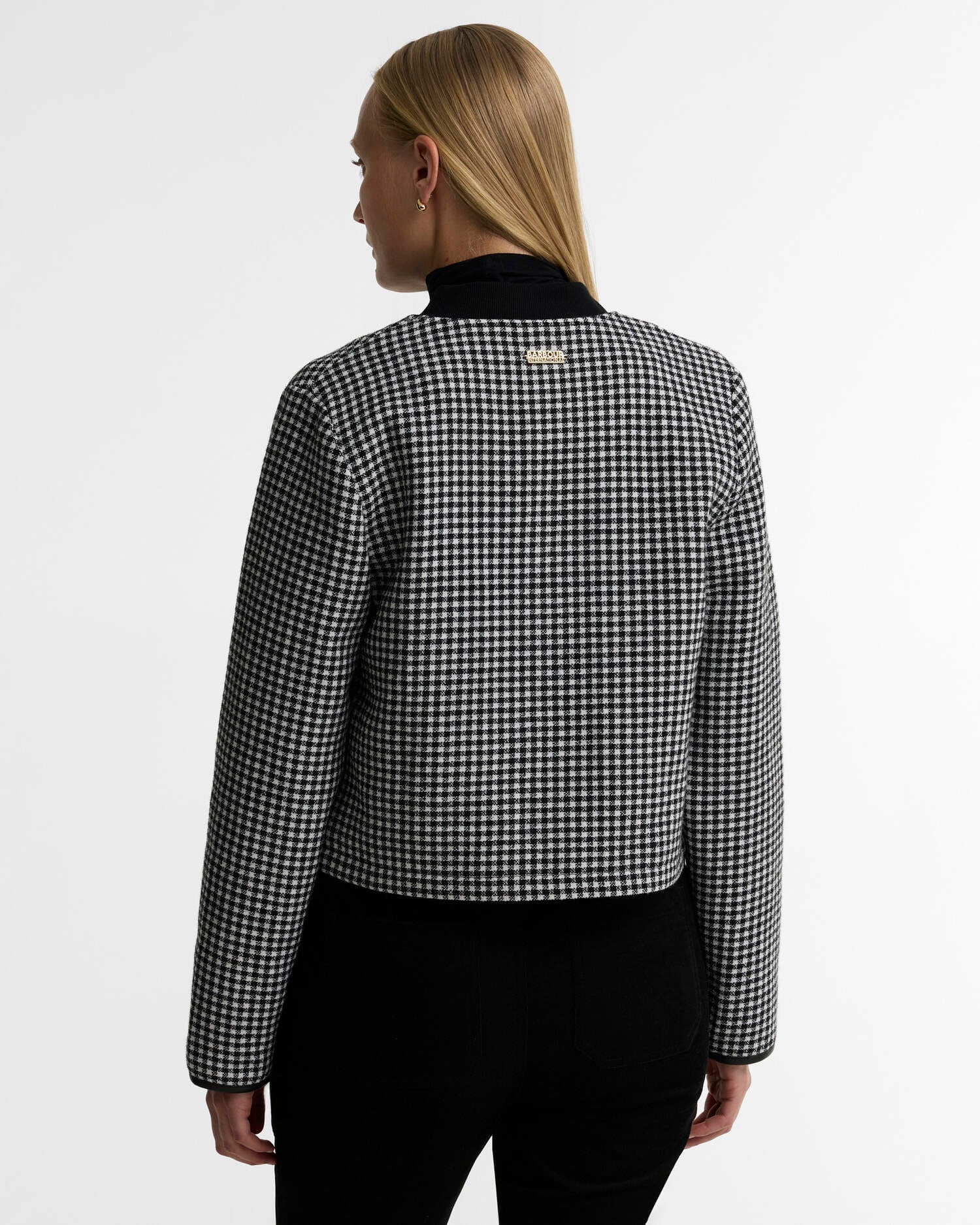 Barbour Halina Gingham Cropped Jacket