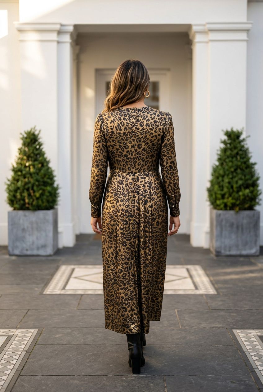 Kris Leopard Print Dress