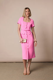 Felicity Pink Belt Dress