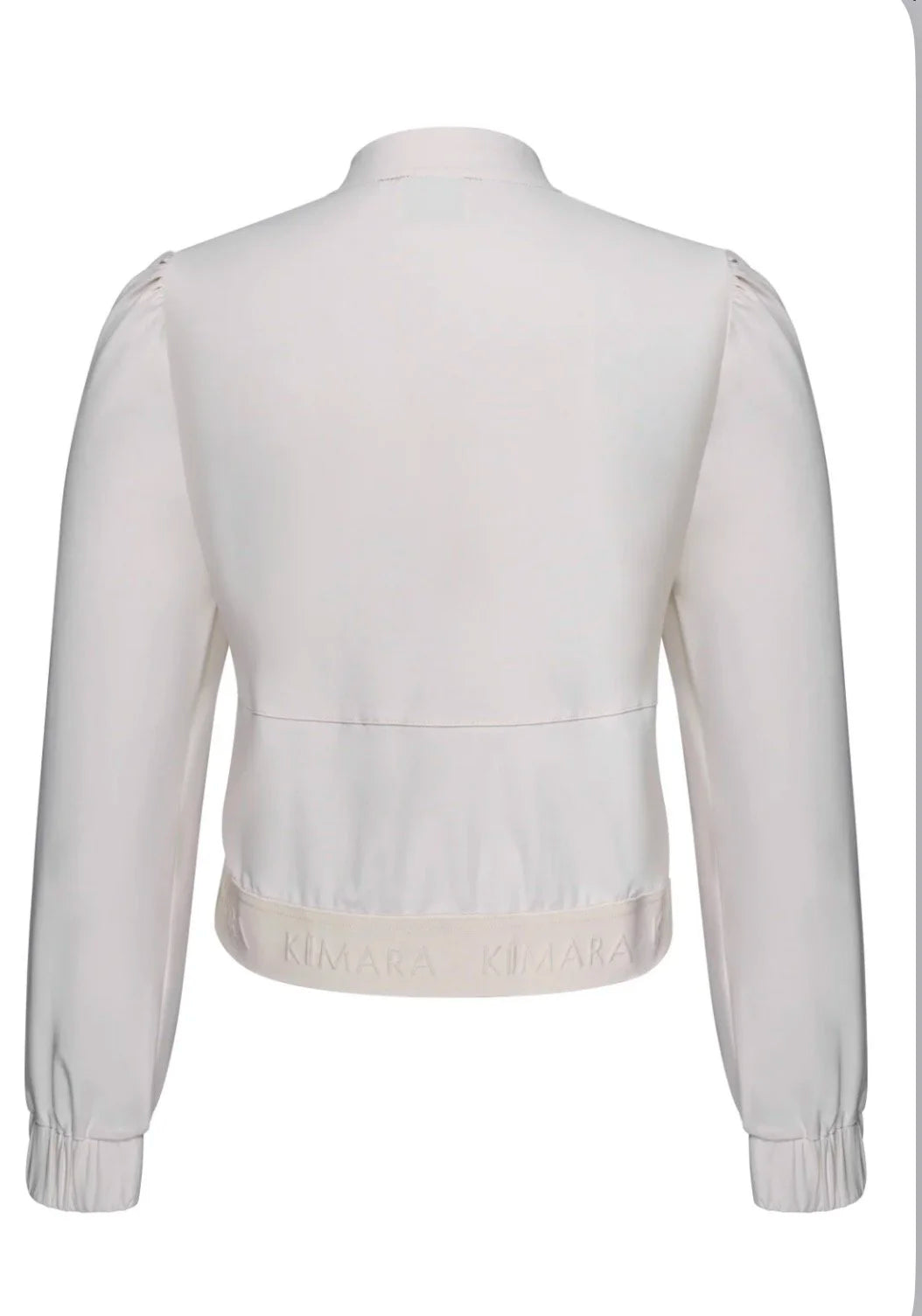 Pearl Silver White Travel Bomber