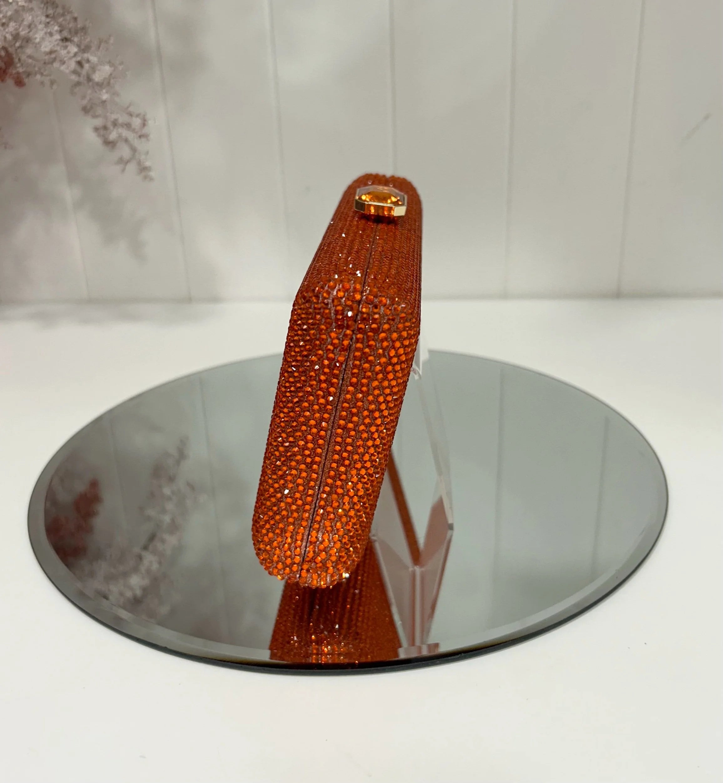 Lexi Orange Sparkle Clutch