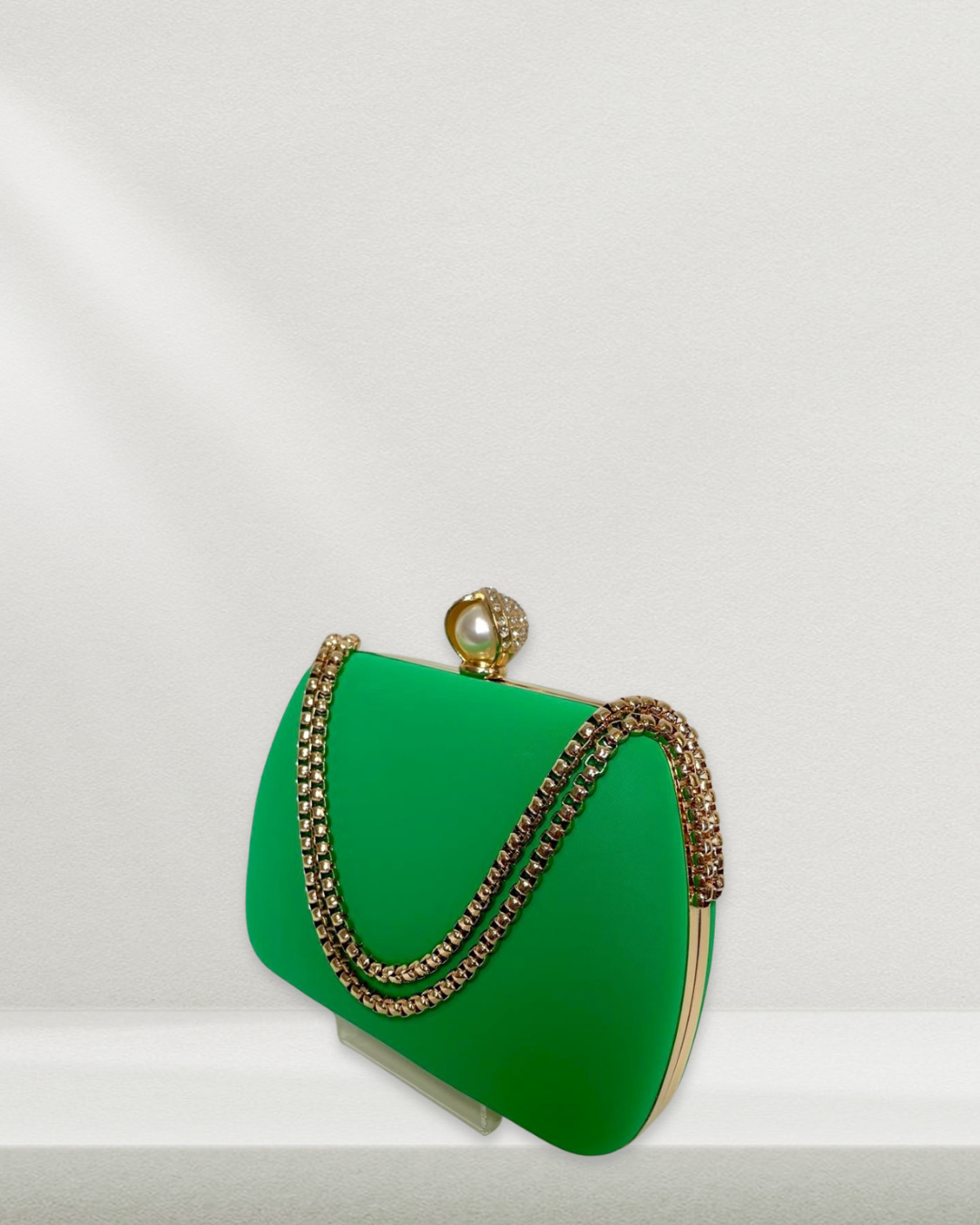 Elan Green Clutch Bag