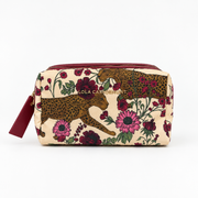 Mica Tiger & Floral Print Toiletry Bag