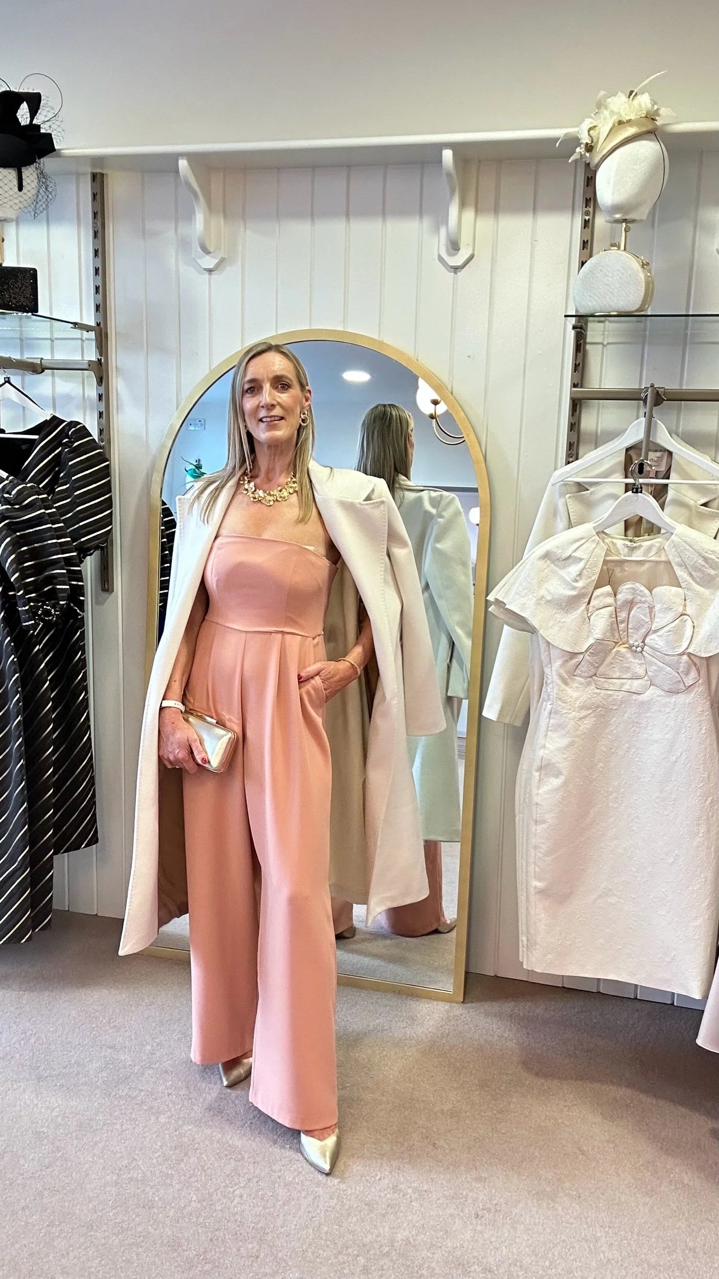 Cora Creamy Peach Jumpsuit