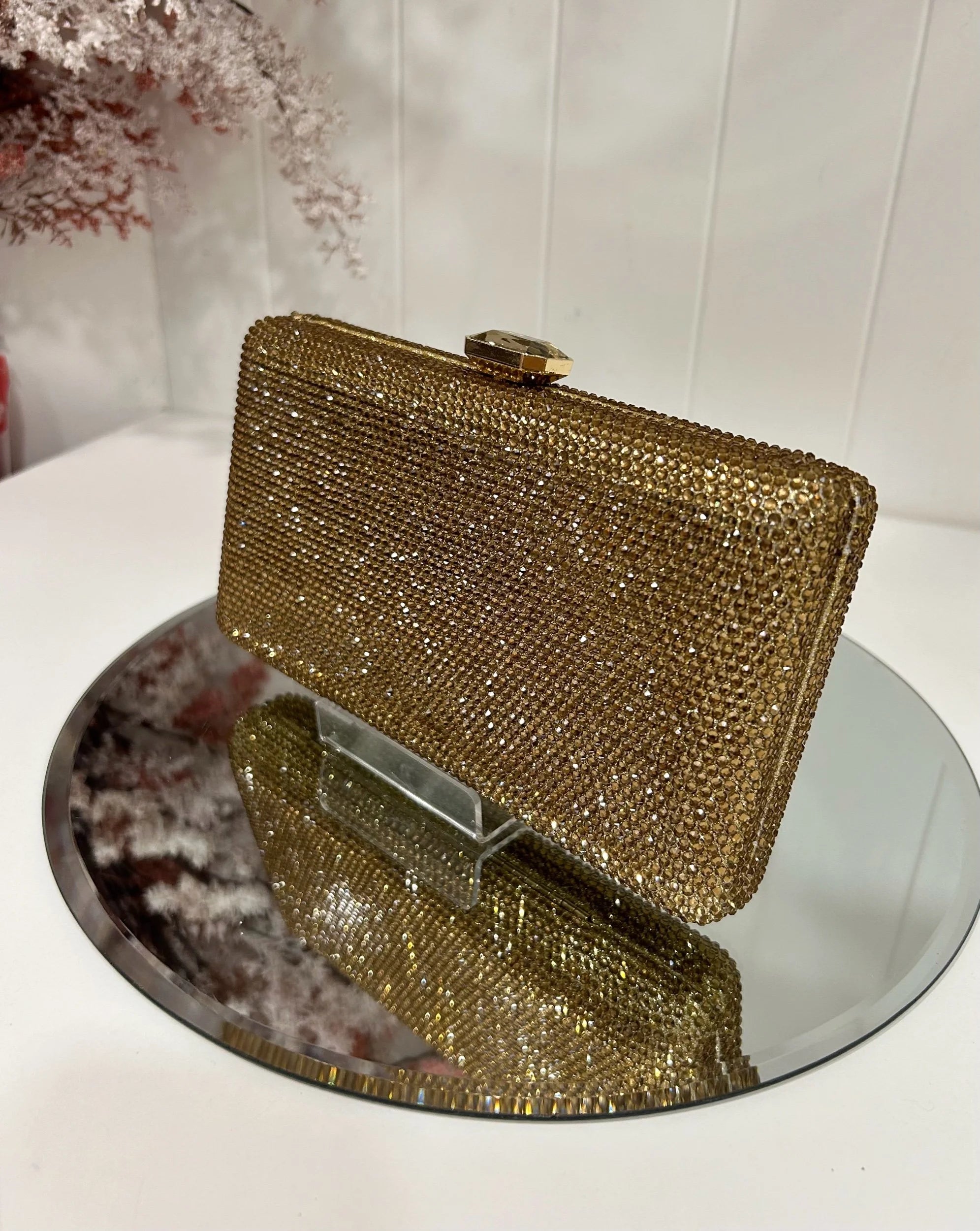 Lexi Gold Sparkle Clutch