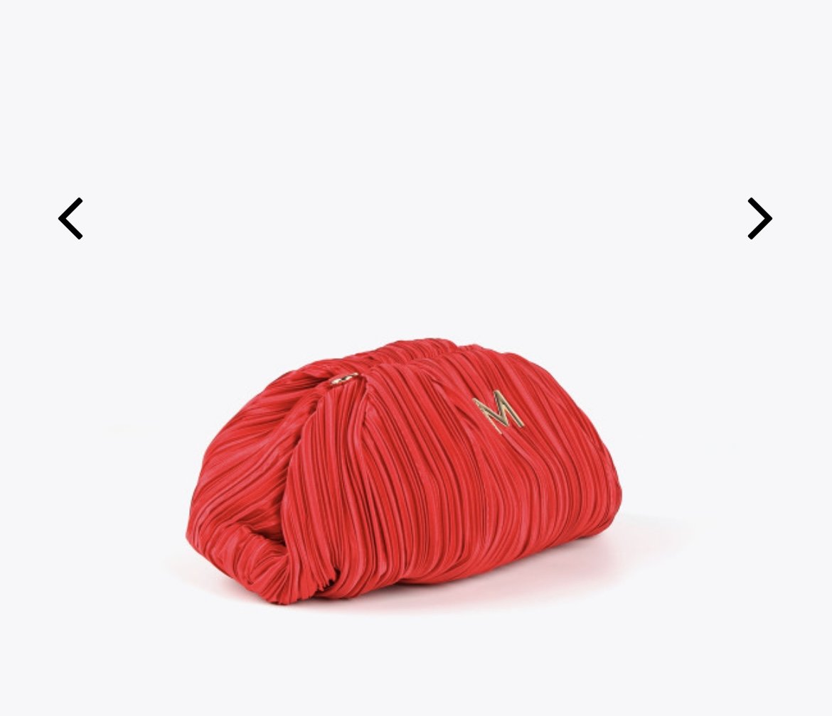 Minnie Pleated Satin Bag (Red)