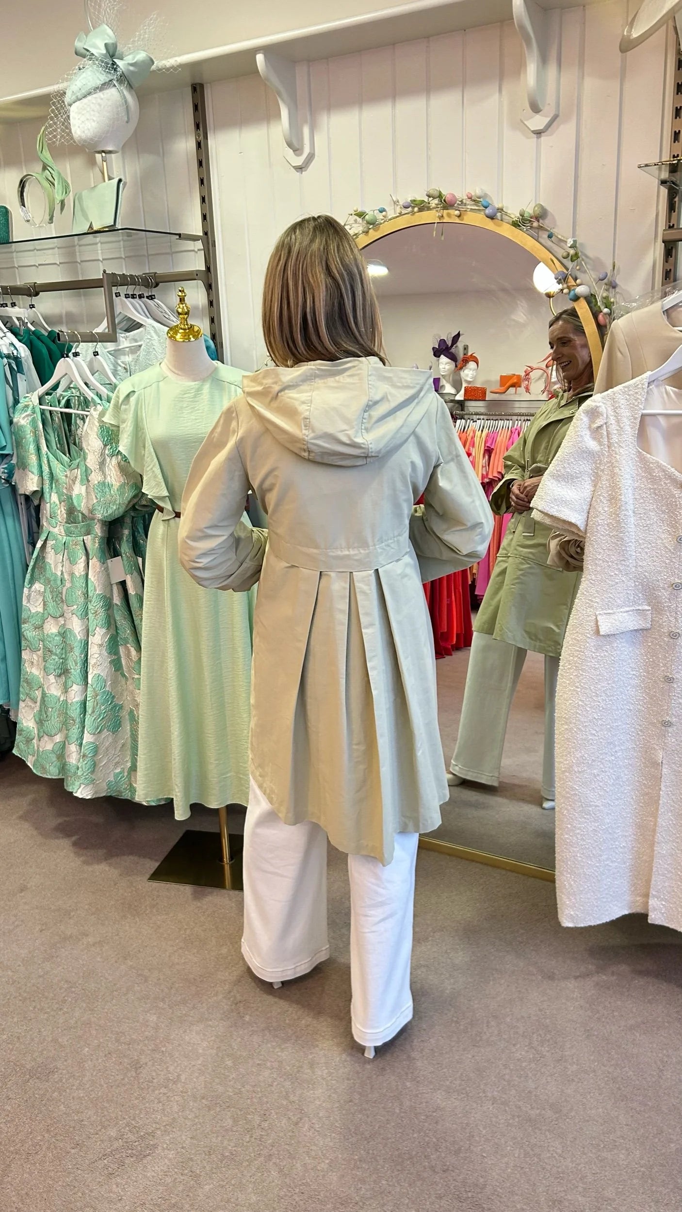 Veronica Pistachio Trench Coat