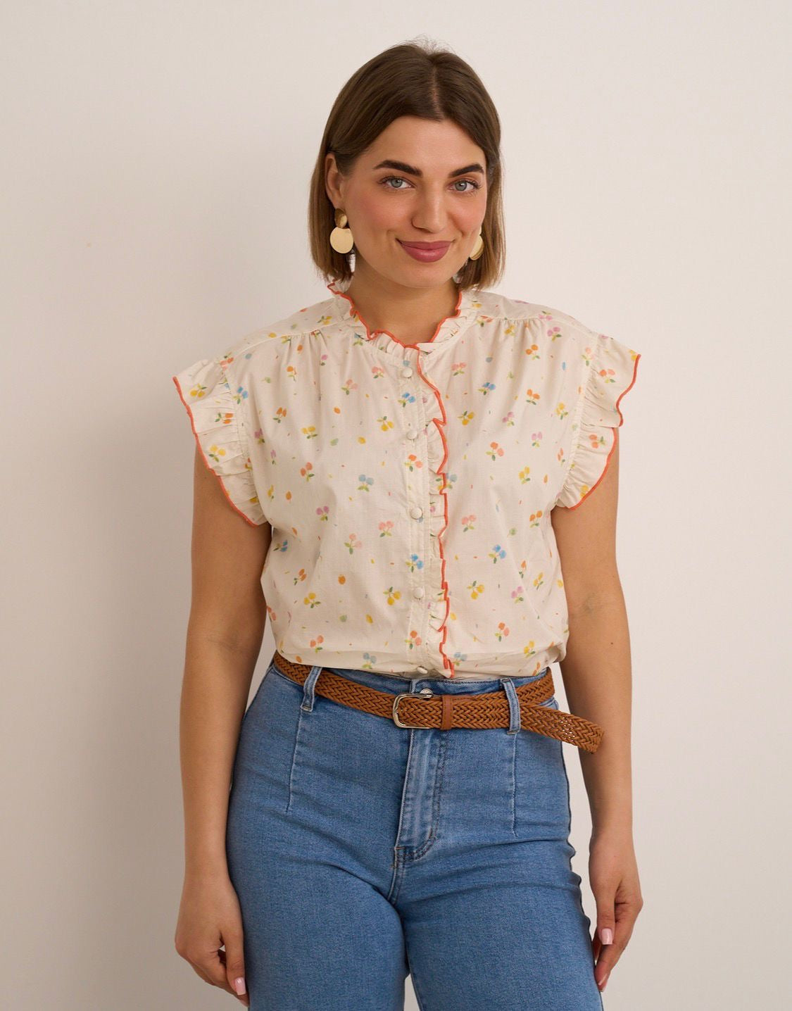 Sami White Cherry Top