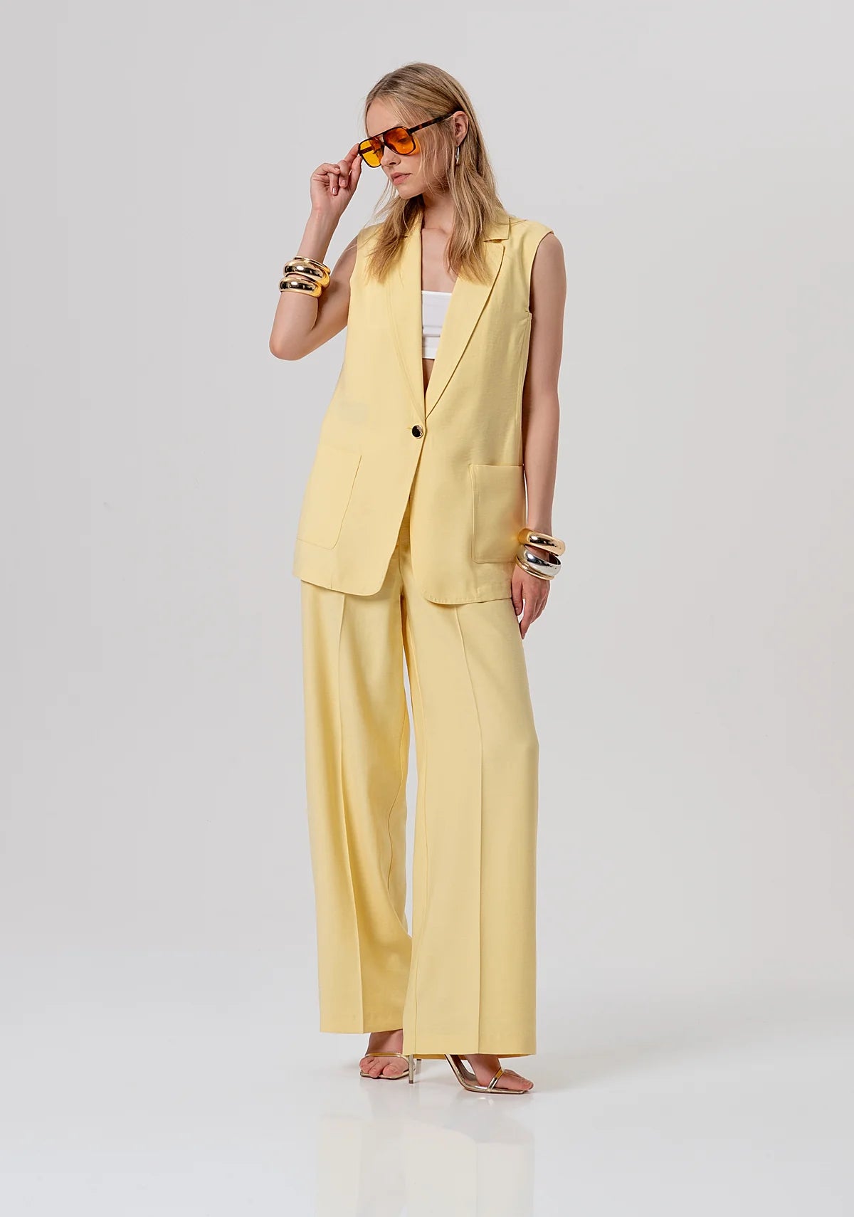 Natanya Yellow Waistcoat