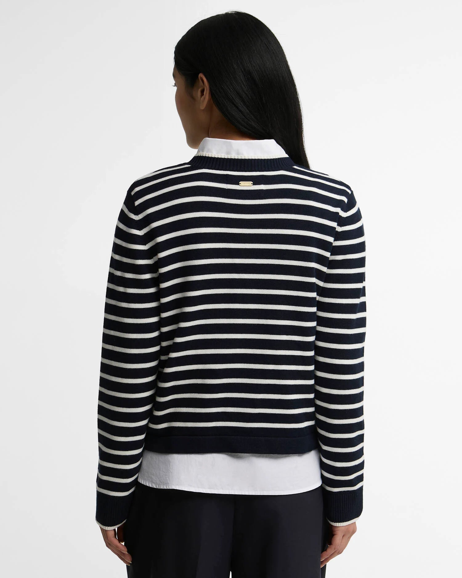 Barbour Navy Emmy Striped Crew Neck Jumper