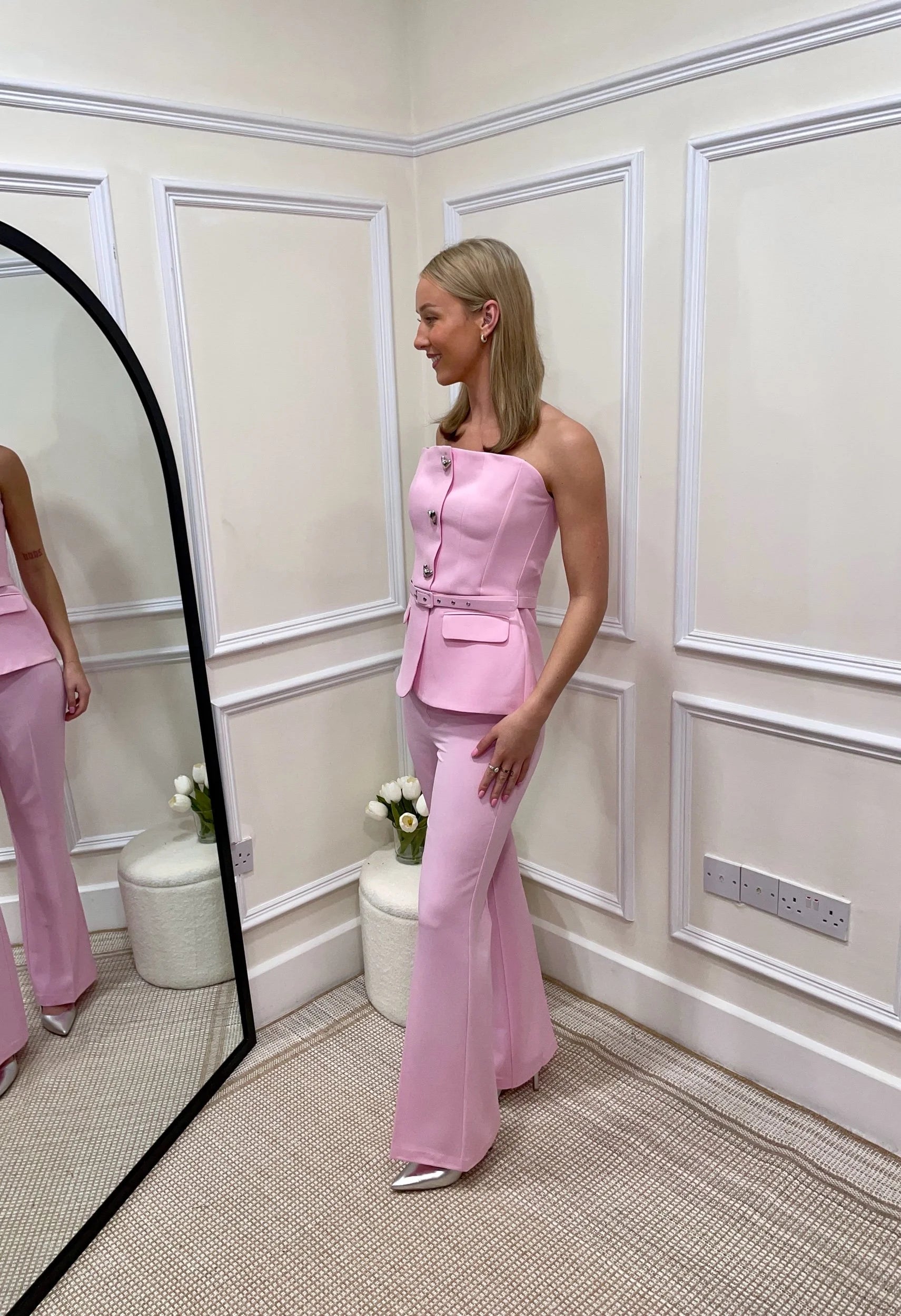 Paisley Pink Bardot Trouser Co-Ord