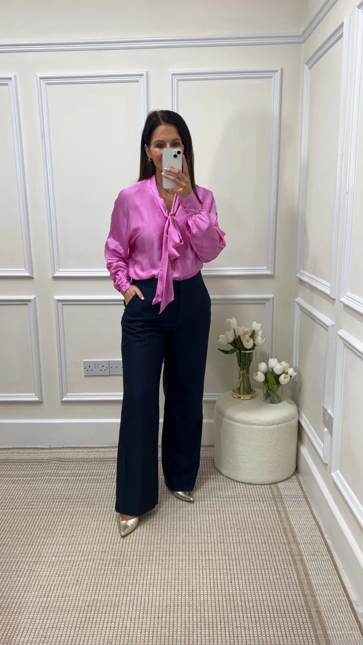 Avery Tailored Trousers In Navy
