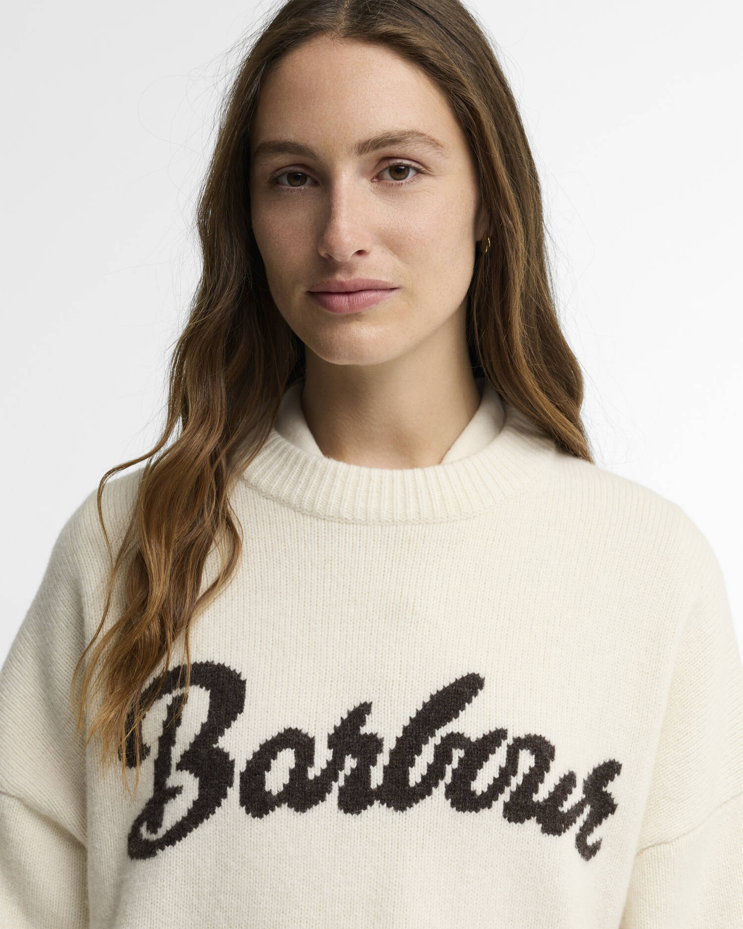 Barbour Ecru Cream Ivybridge Crew Neck Jumper