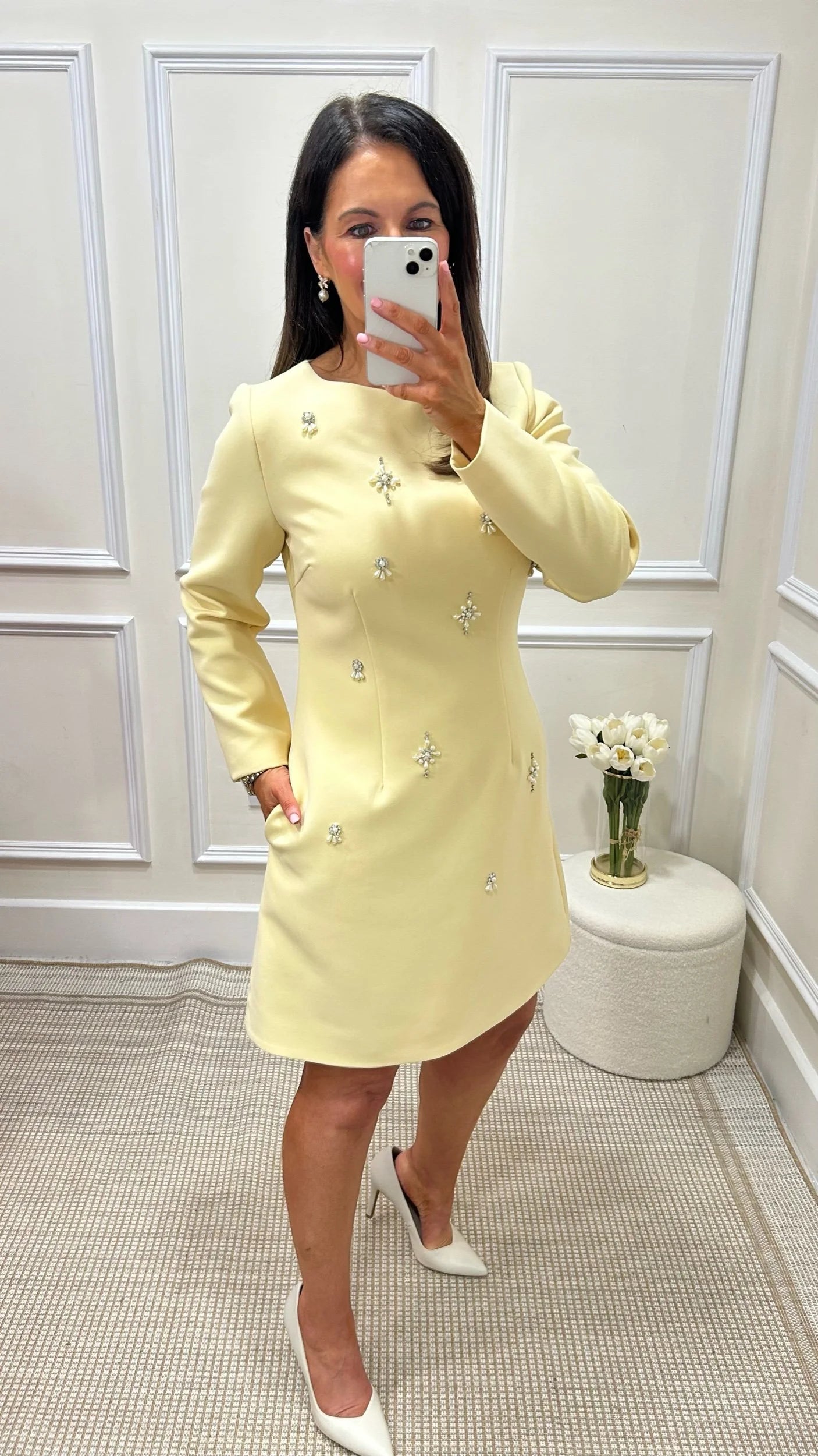 Bree Buttercream Mini Dress
