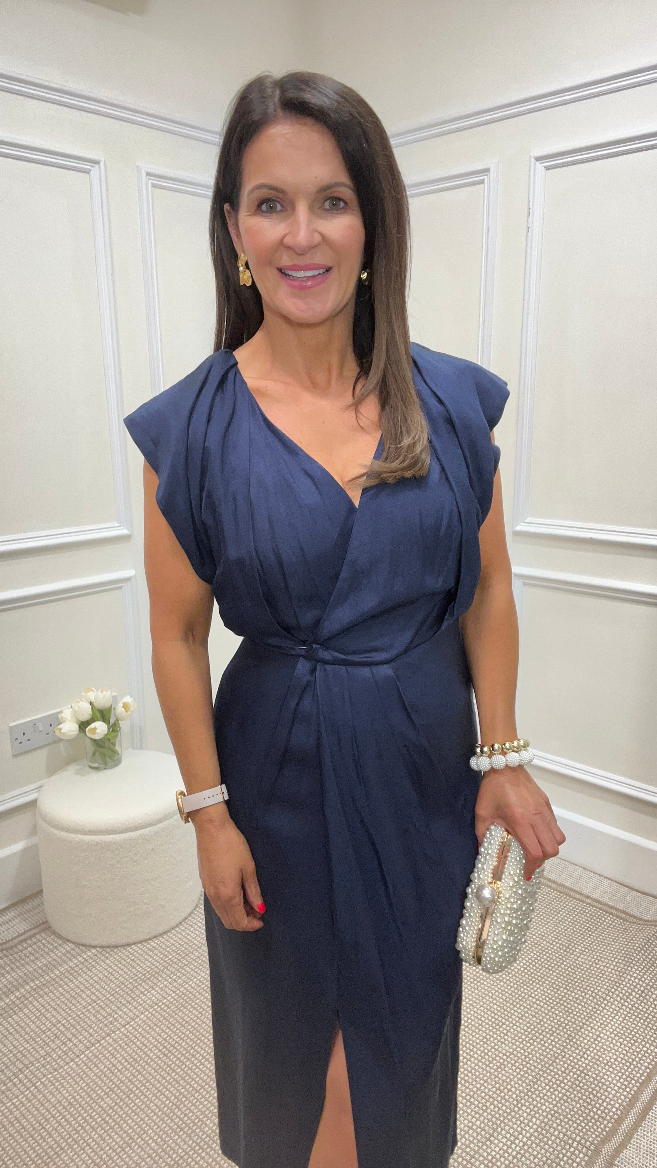 Leanne Navy  Dress