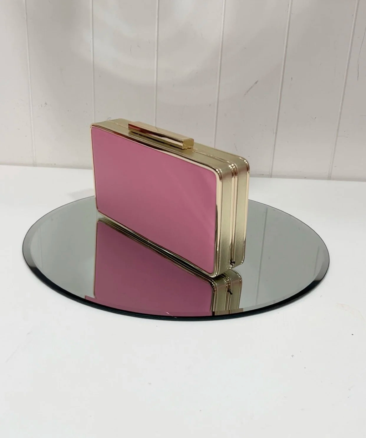 Lodi Lila Candy Pink Box Clutch