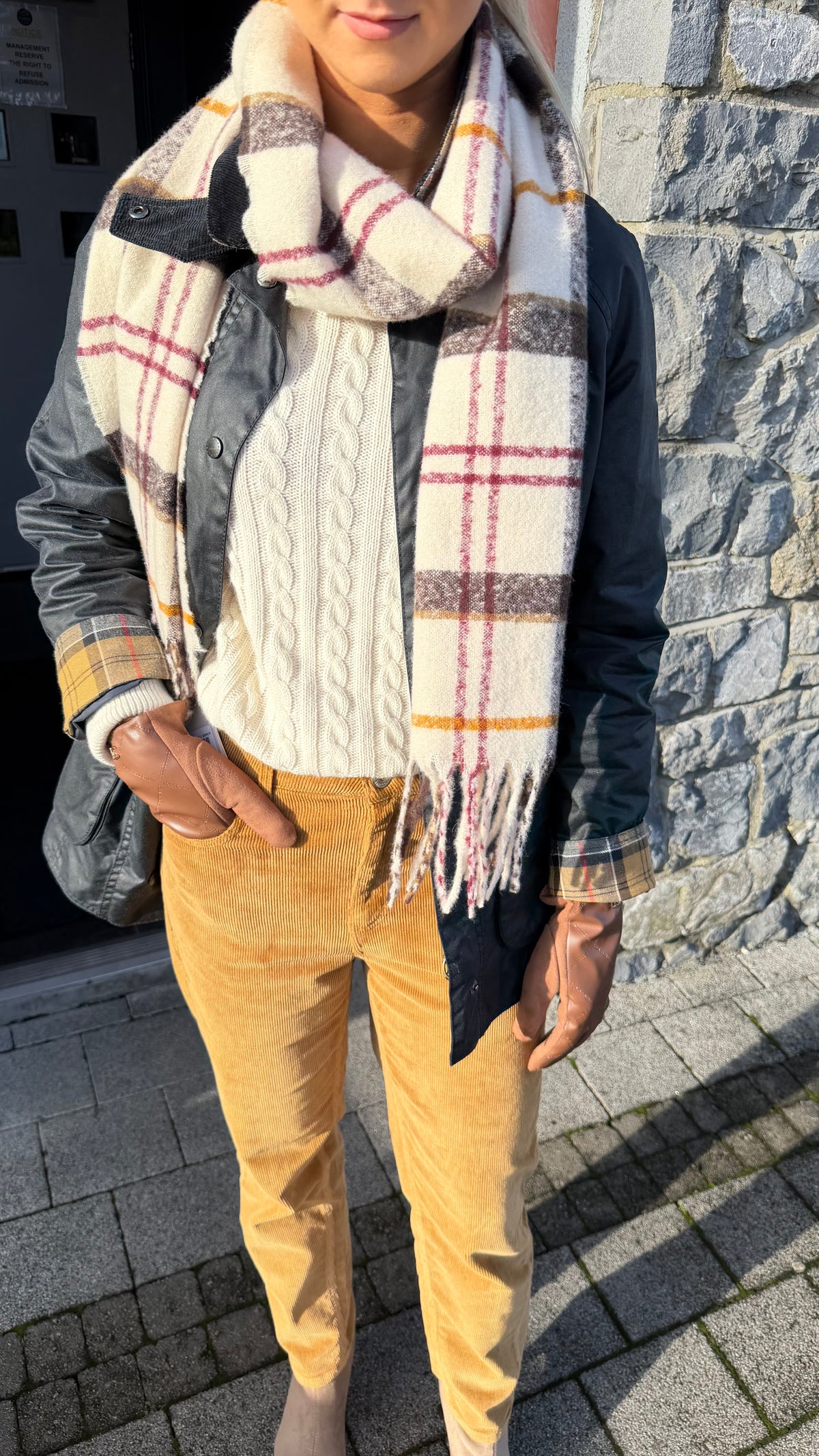 Vera Camel Corduroy Mom Trousers