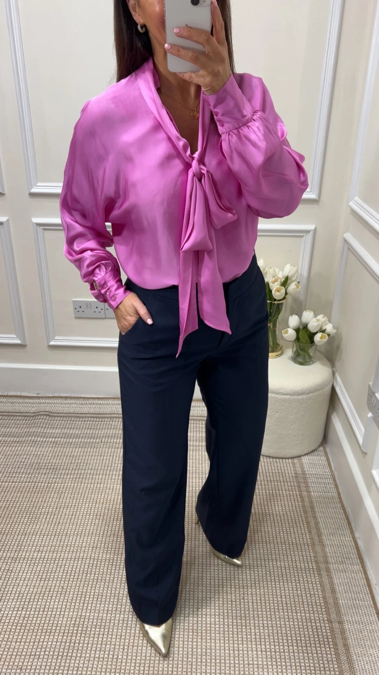 Avery Tailored Trousers In Navy
