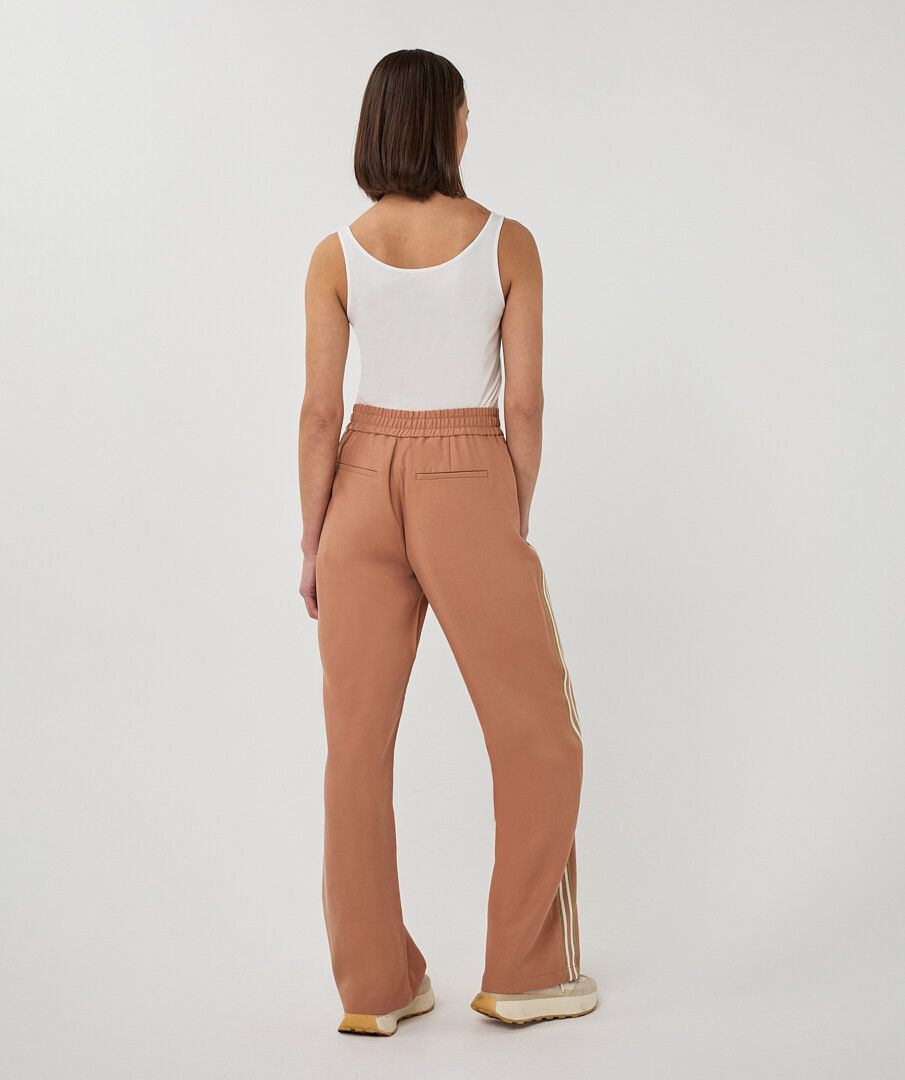 Misty Camel Stripe Trousers