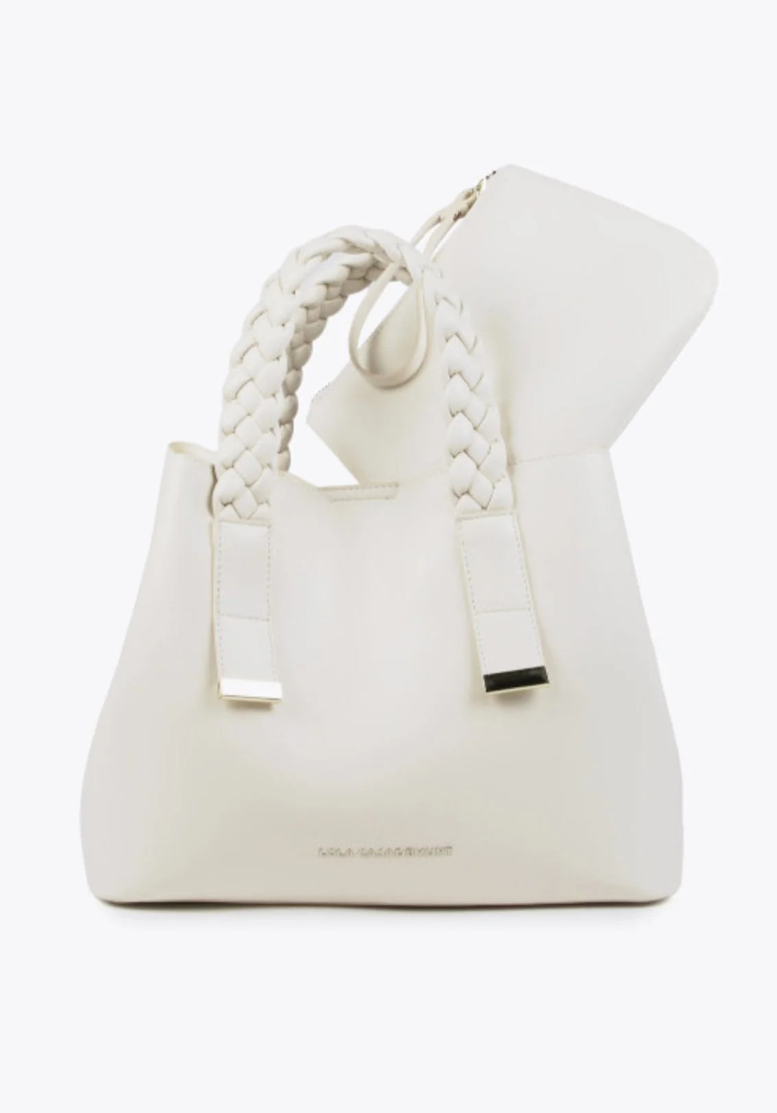 Charlie Cream Bag With Braided Straps