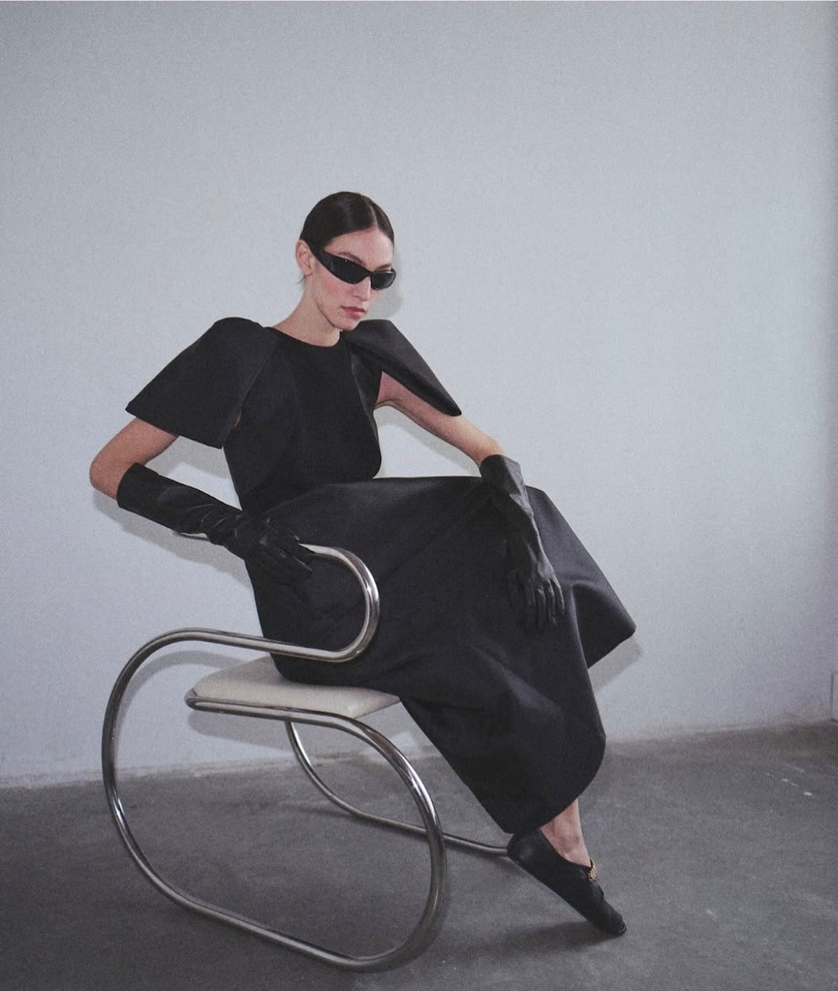 Stella Black Puff Sleeve Dress