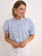 Bonita Blue Gingham Top