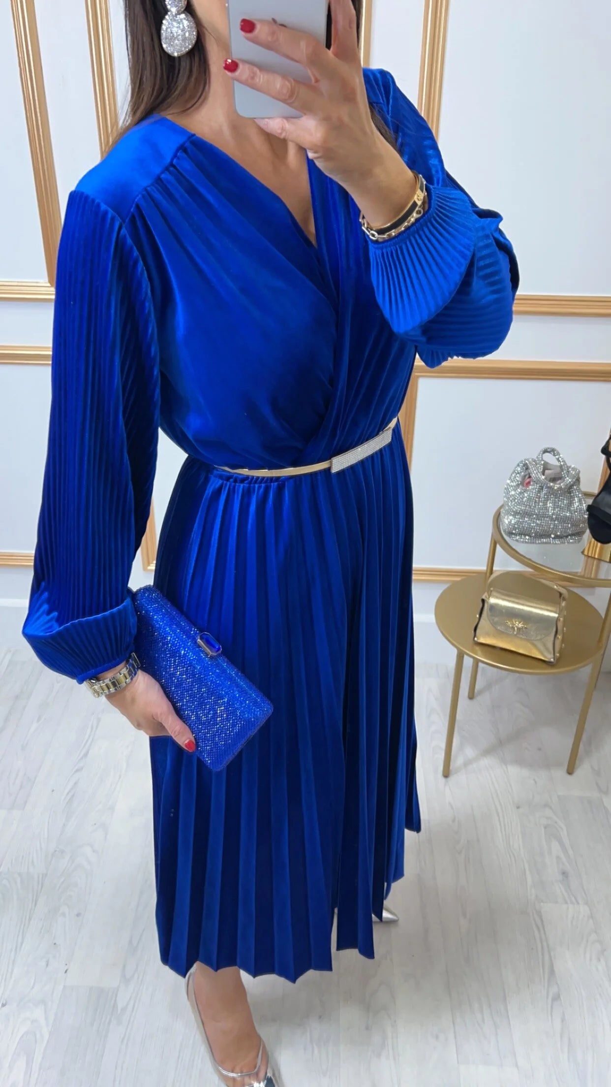 Lexi Blue Sparkle Clutch