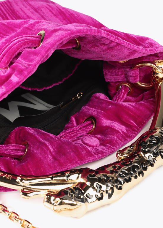 Cheetah Violet Velvet Bag