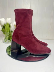 Ava Burgundy Suede Boot