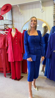 Lucy Royal Blue Belted Dress