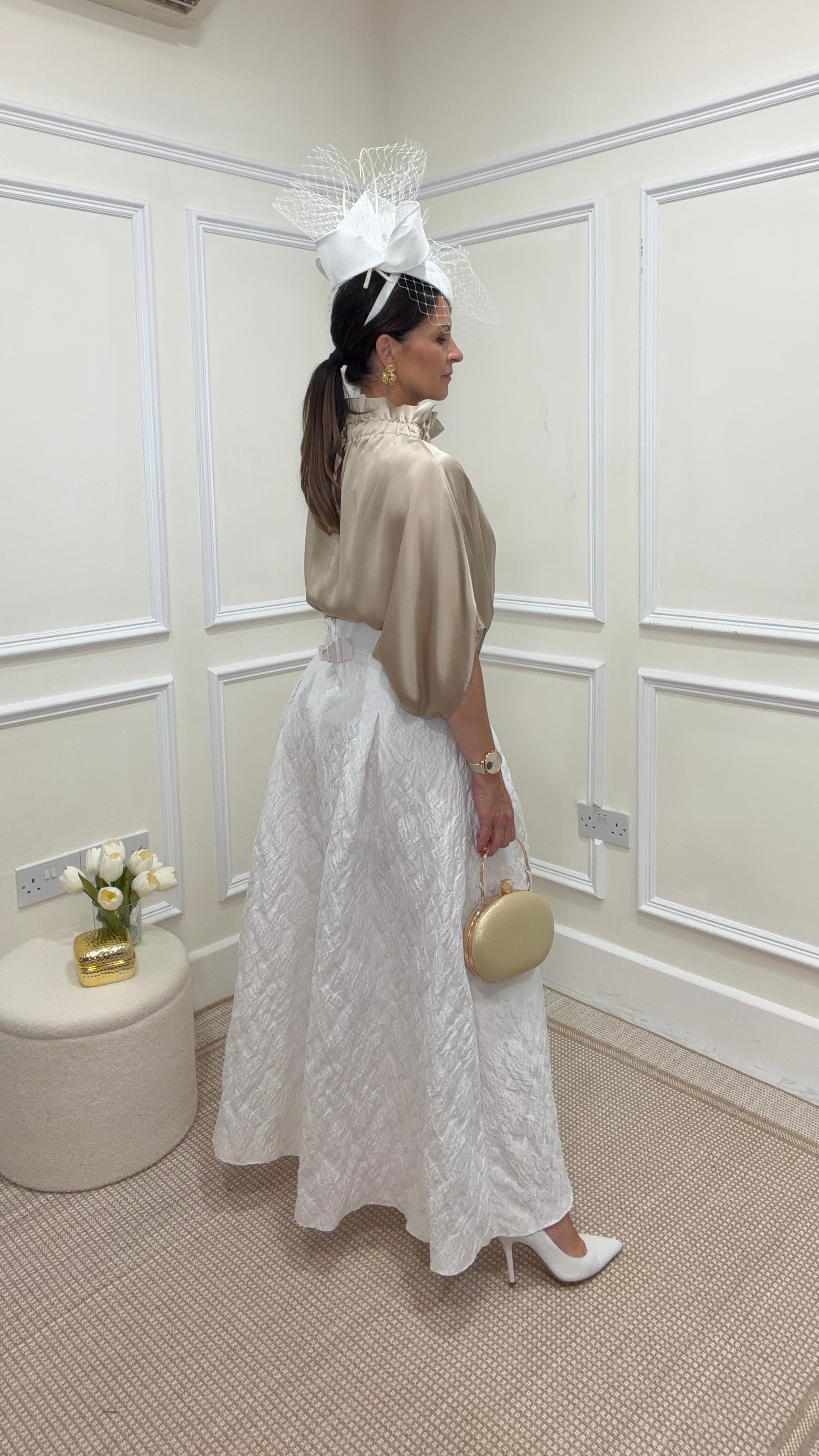 Roisin Linnane Lizzie High Ruffle-Neck Top