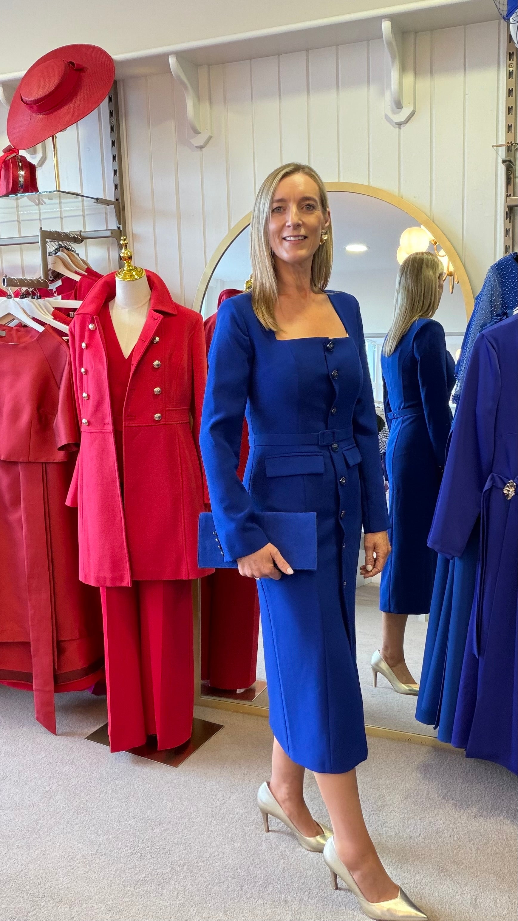 Lucy Royal Blue Belted Dress