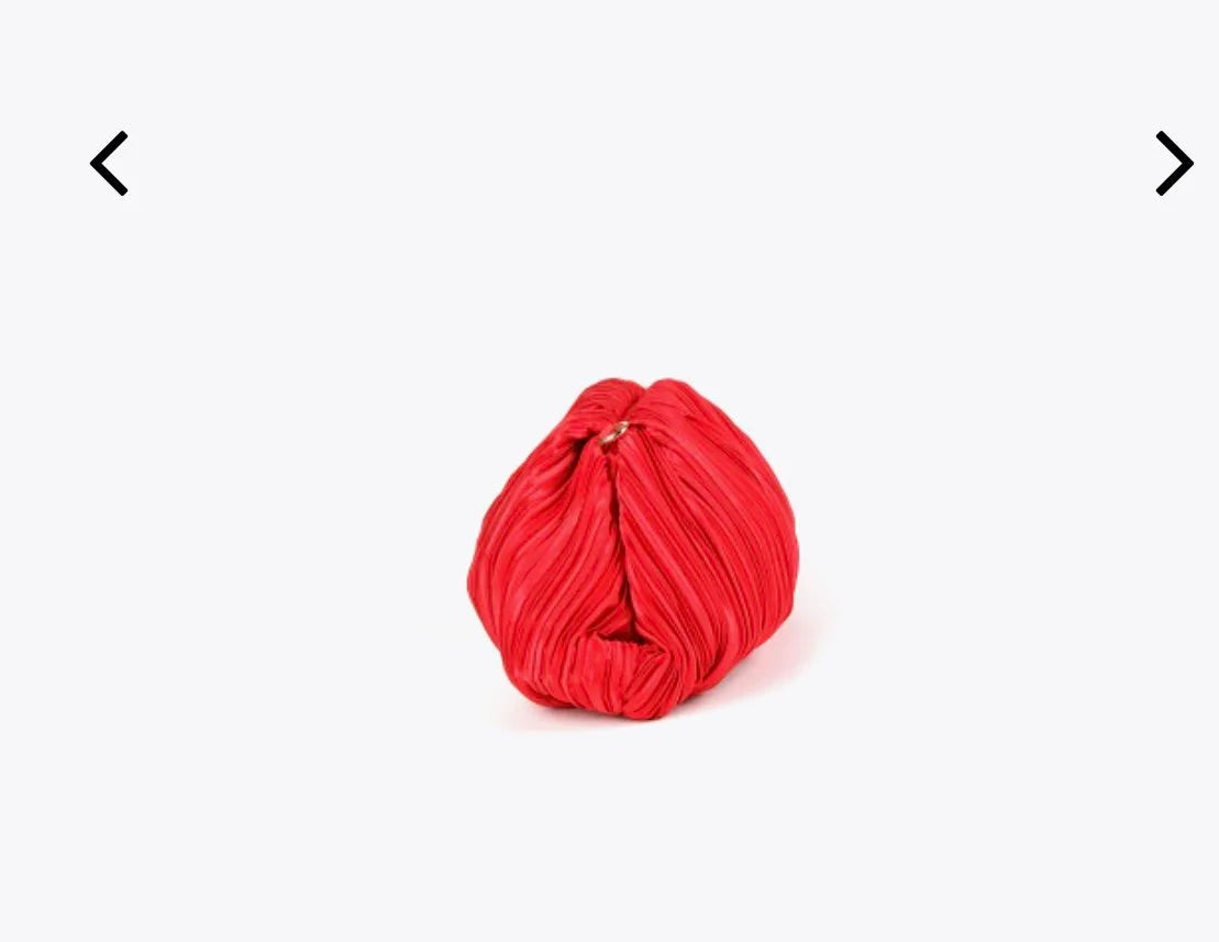 Minnie Pleated Satin Bag (Red)