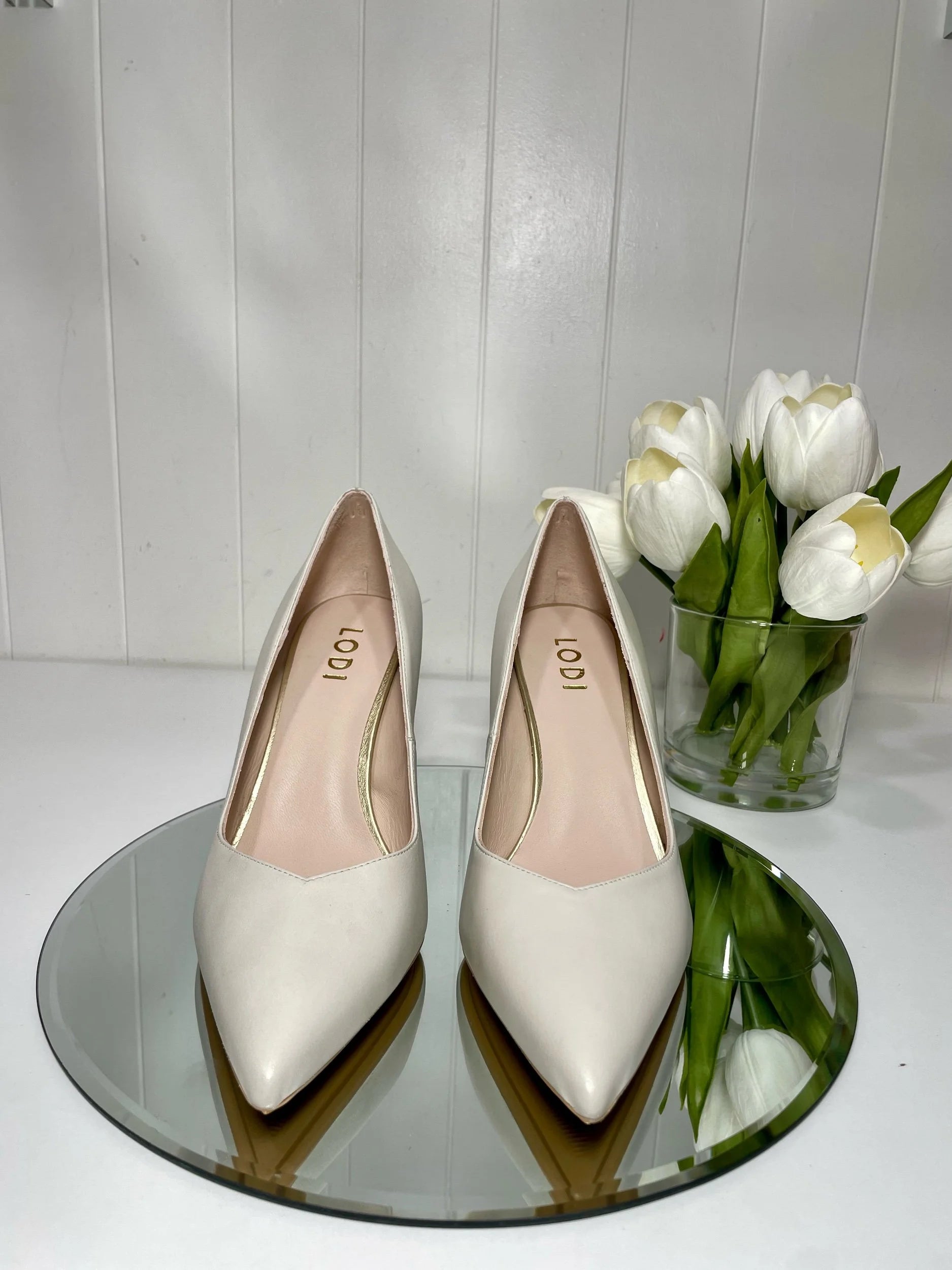 Lodi Rabot  Cream Court Shoes