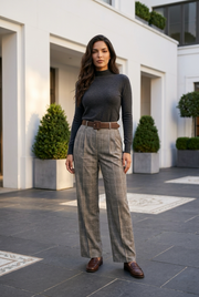 Kara Plaid Trousers