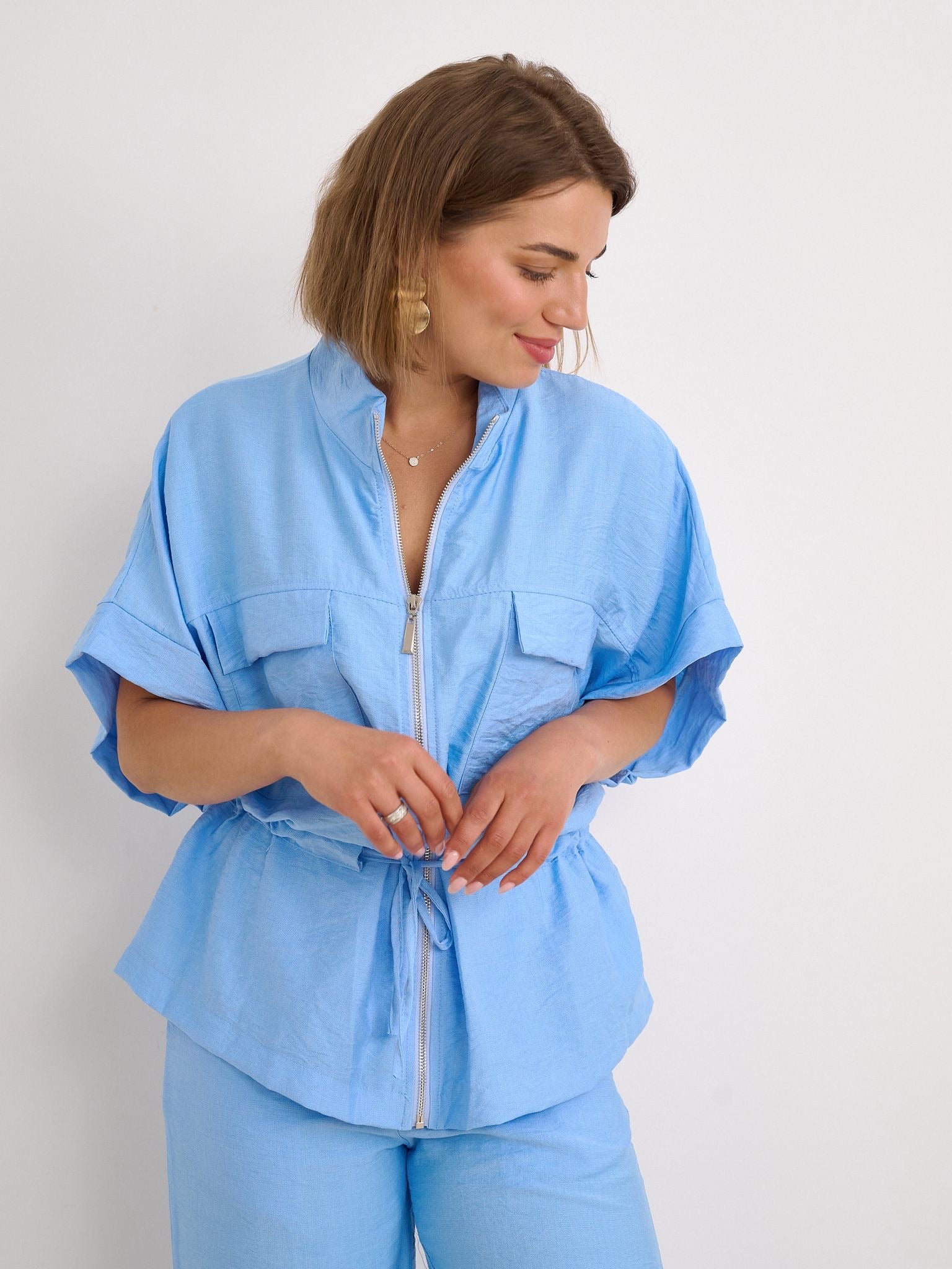 Sadie Blue Zip-Up Co-ord