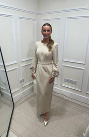 Diana Latte Rose Dress