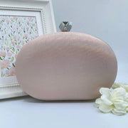 Nina Blush Pink Oval Clutch