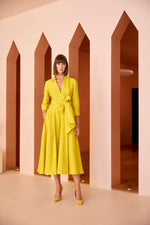 Amara Sicilian Yellow Textured Dress