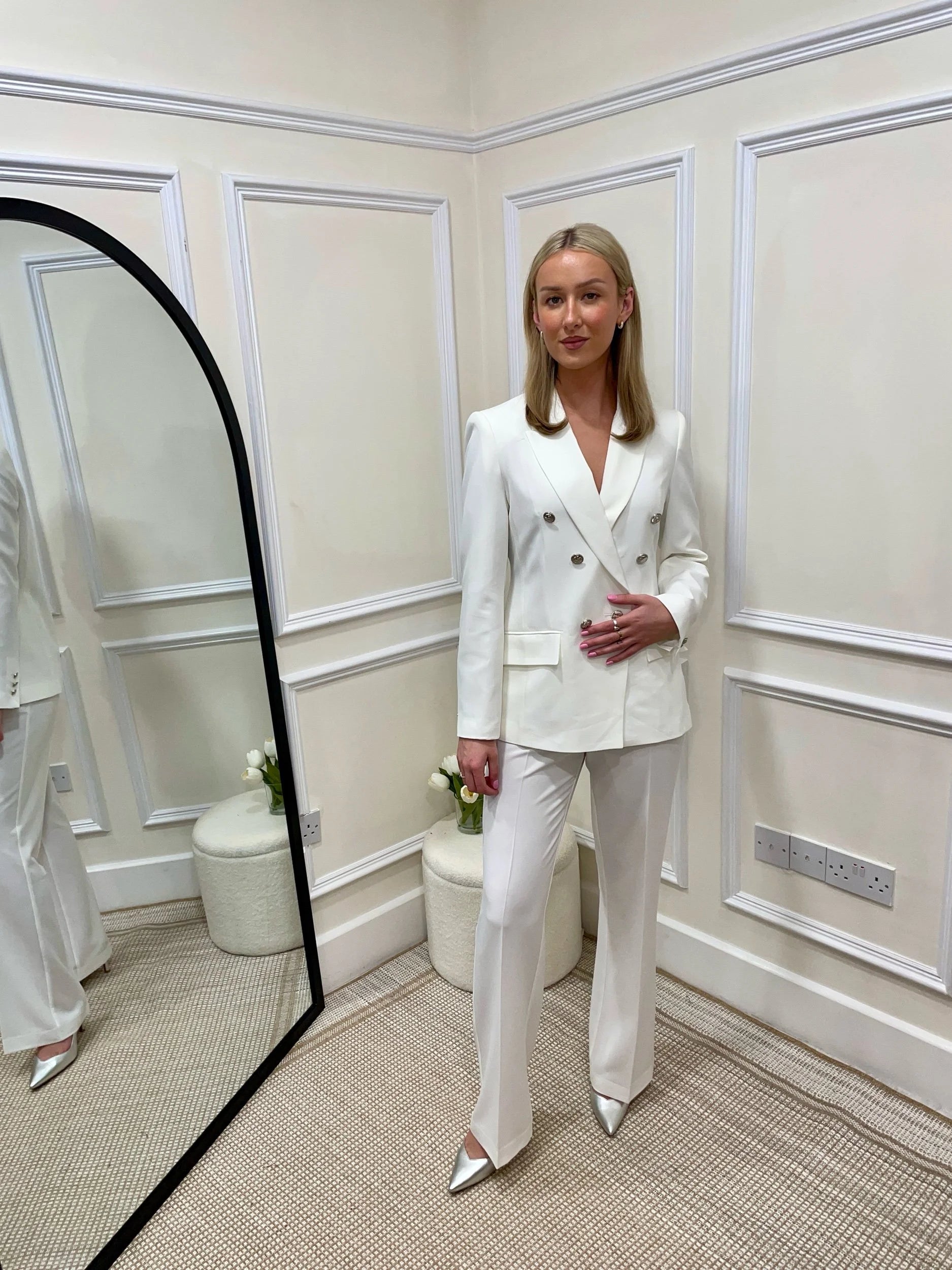 Stacey White Trouser Co-Ord