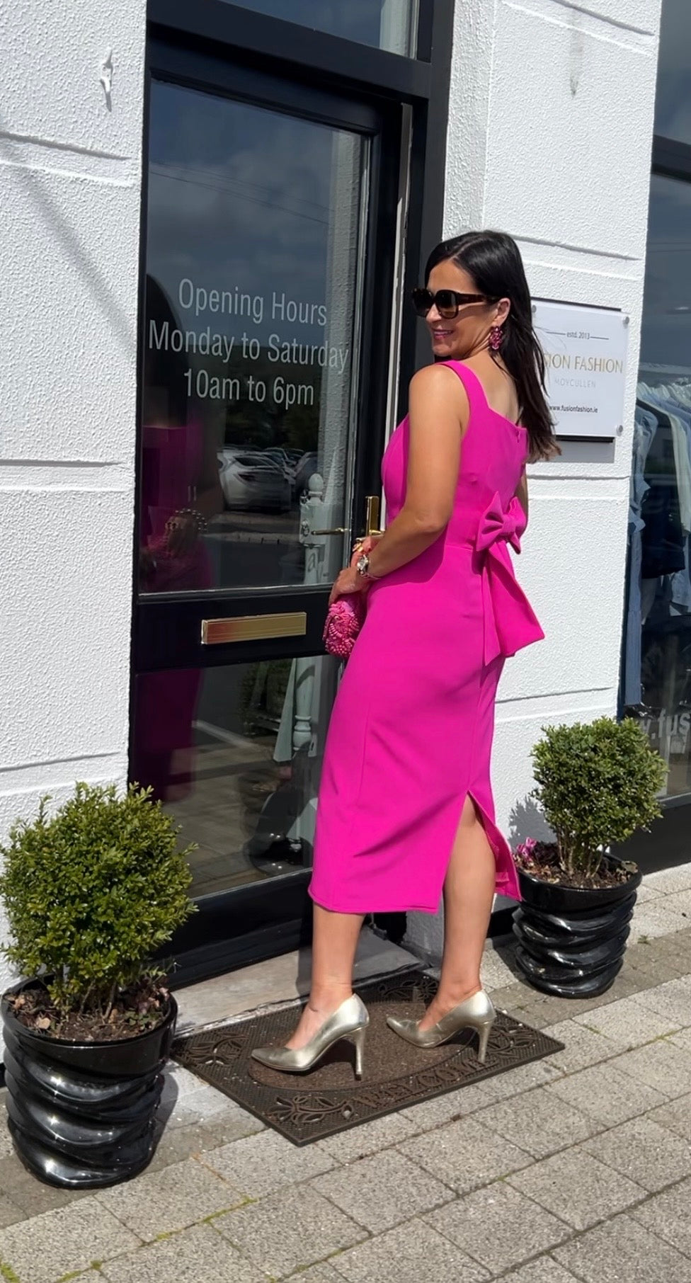 Louisa Pink Bow Dress