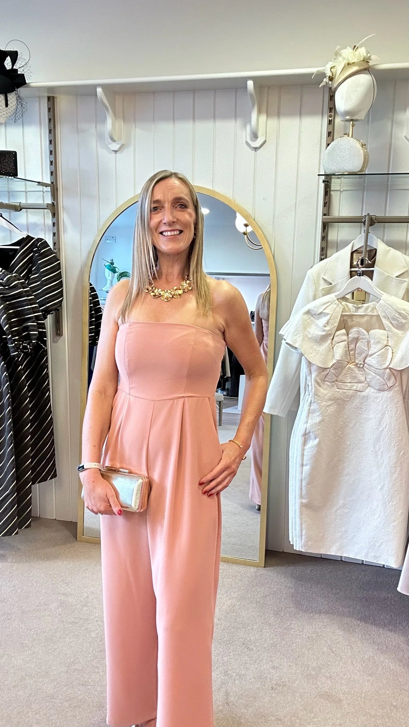 Cora Creamy Peach Jumpsuit