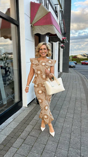Poppy Embroidered Sand Co-Ord