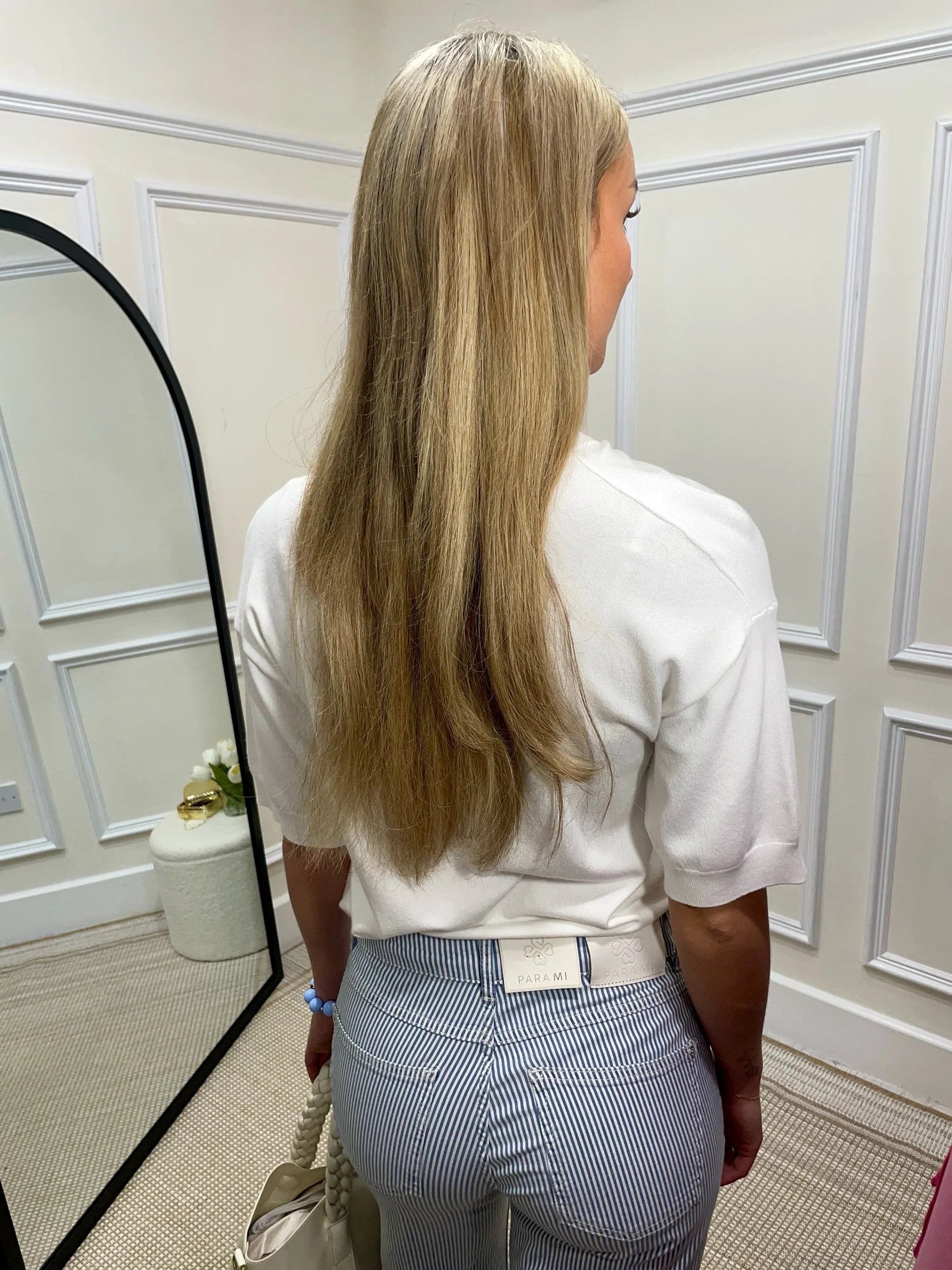 Eve Blue/White Stripe Jeans