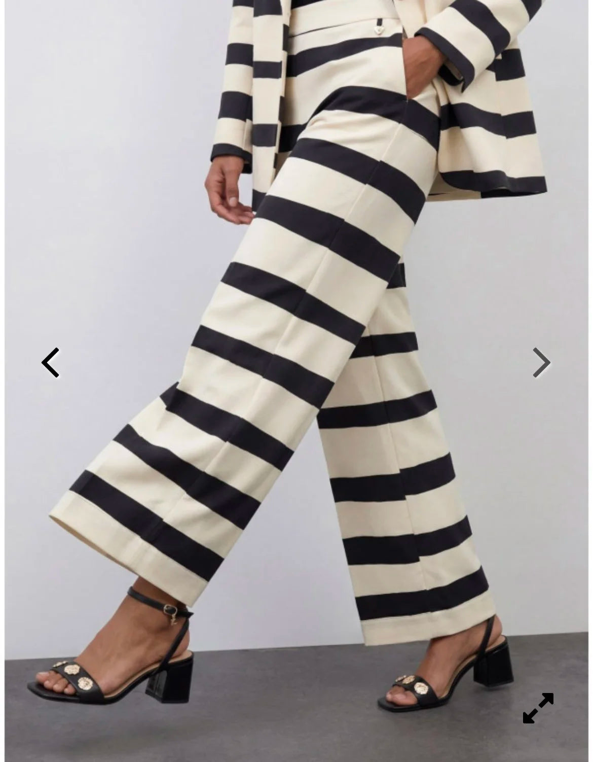 Nicola Satin Striped Culottes