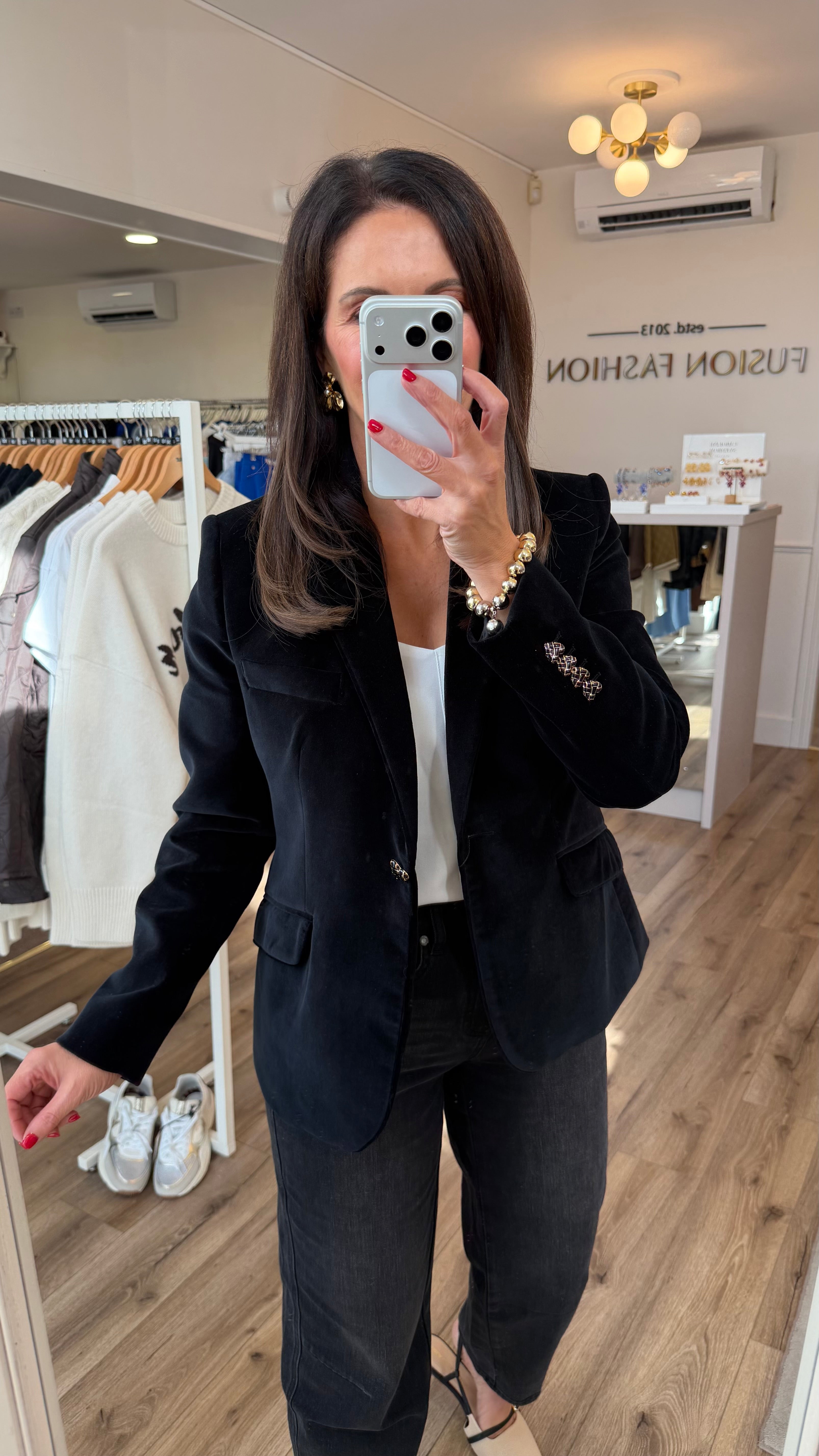 Boboli Black Velvet Blazer