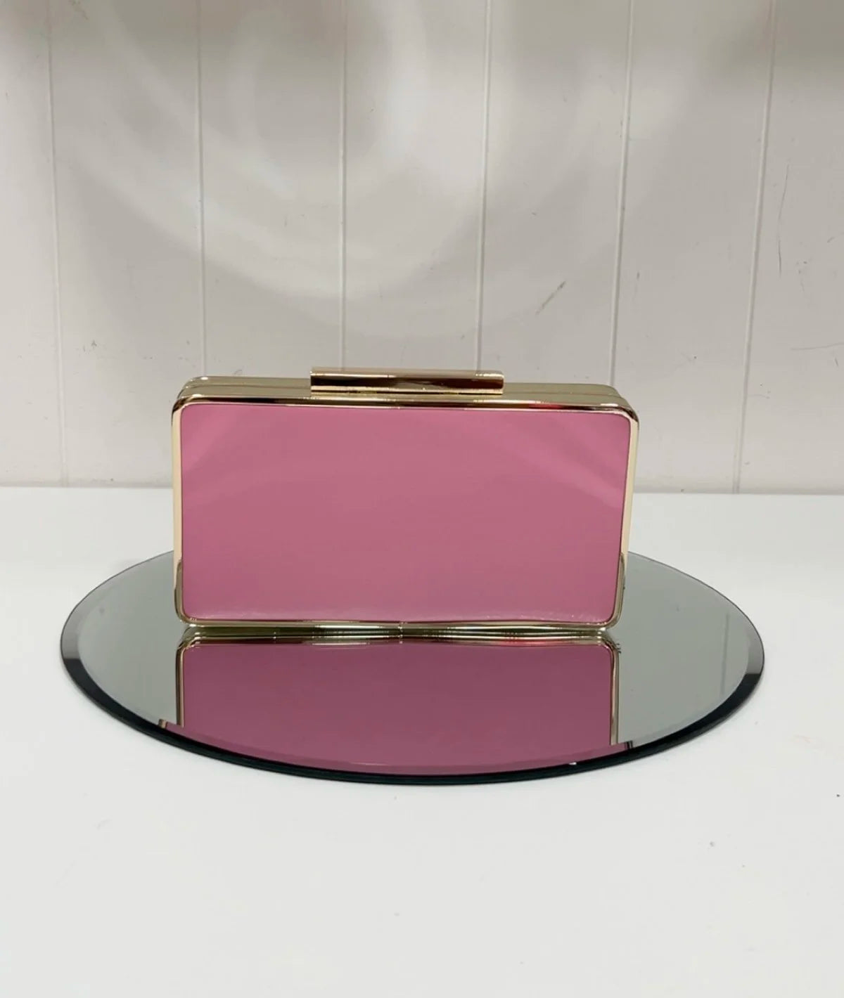 Lodi Lila Candy Pink Box Clutch