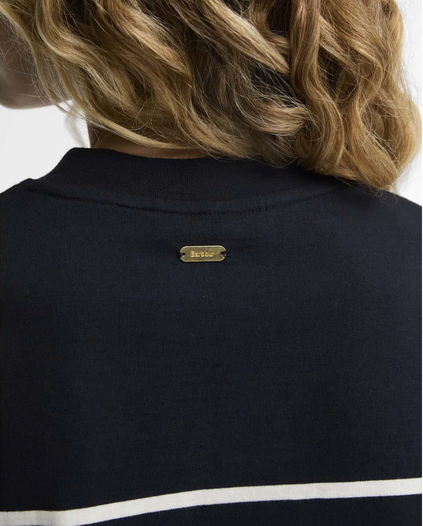 Barbour Navy Harling Striped Long-Sleeved Top