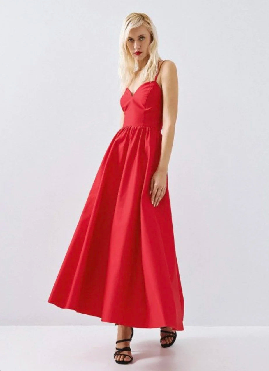 Greta Red Strappy Dress