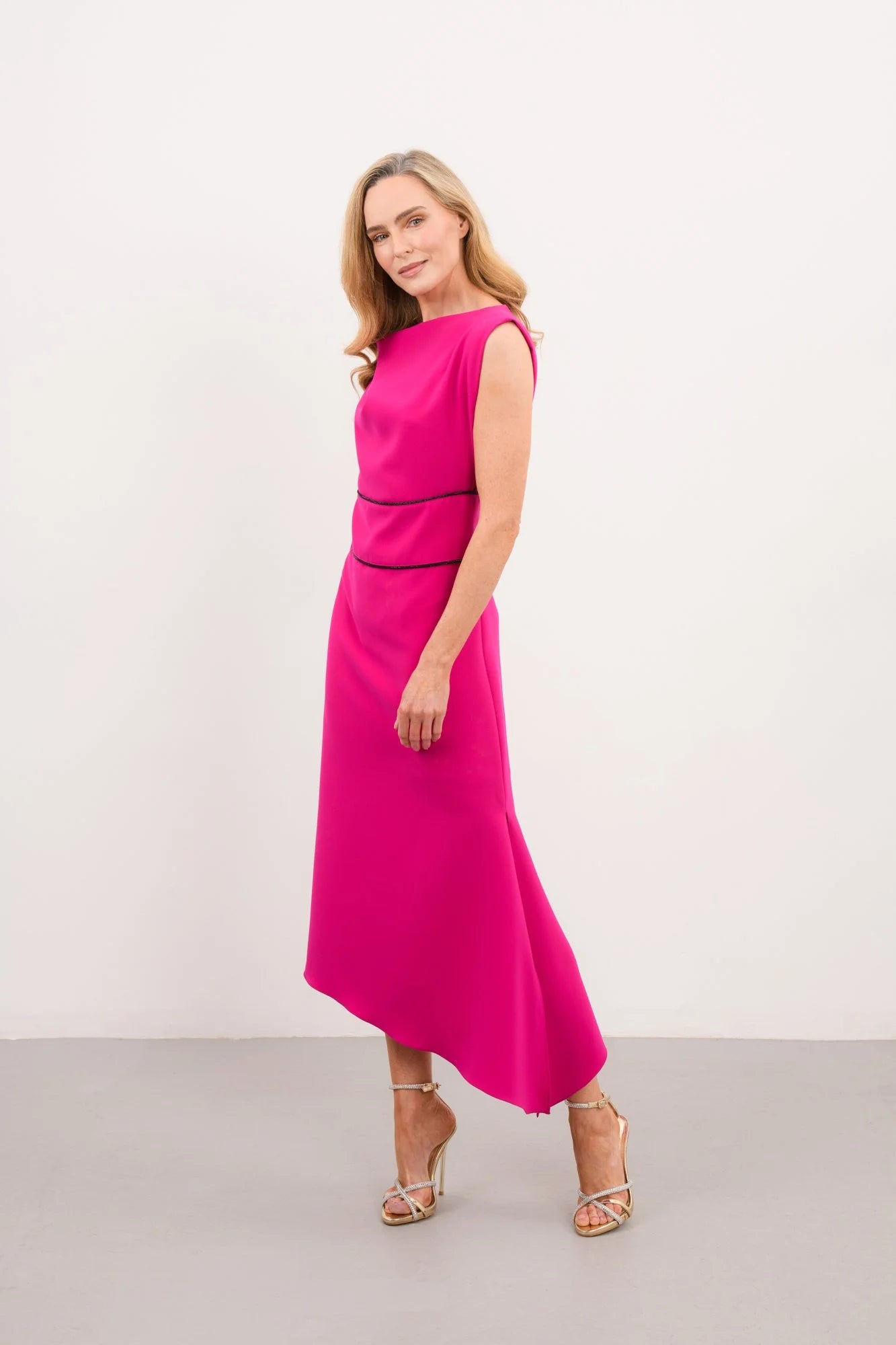 Adele Dress in Cerise Pink